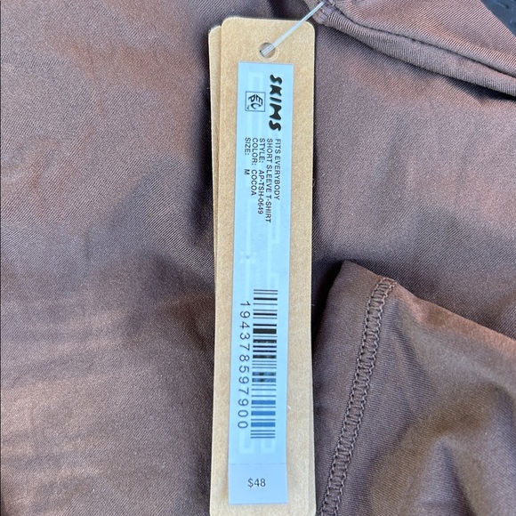 Skims Fits Everybody TShirt Cocoa New FIRM - Picture 4 of 4